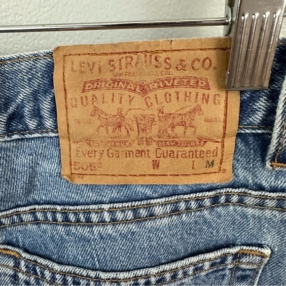 Levi's Vintage 505 Straight Leg Denim Jeans Size 12 - Picture 8 of 14